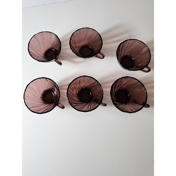 VINTAGE France Vereco Amethyst Cups - set of 6 - Picture 3 of 8